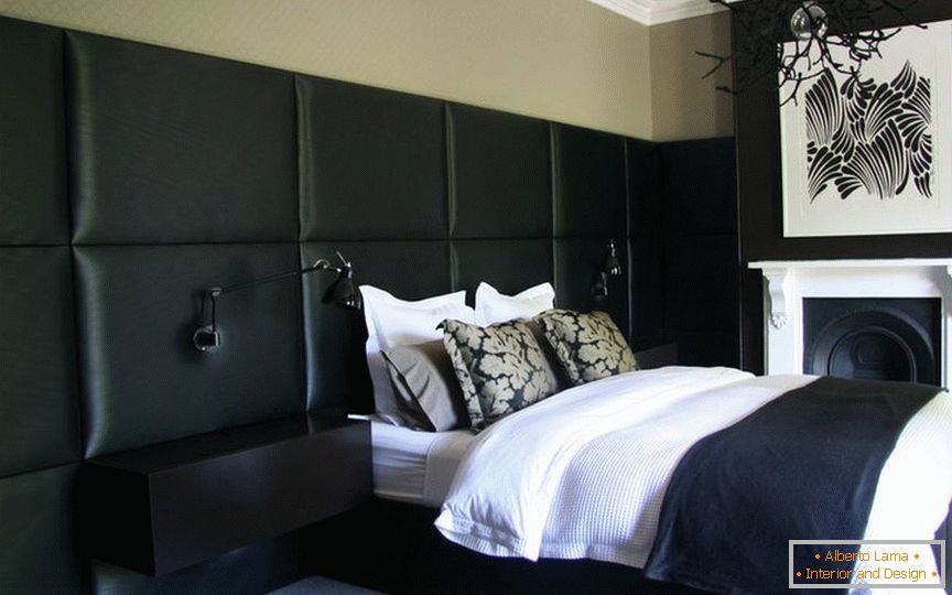 Luxurious black bedroom