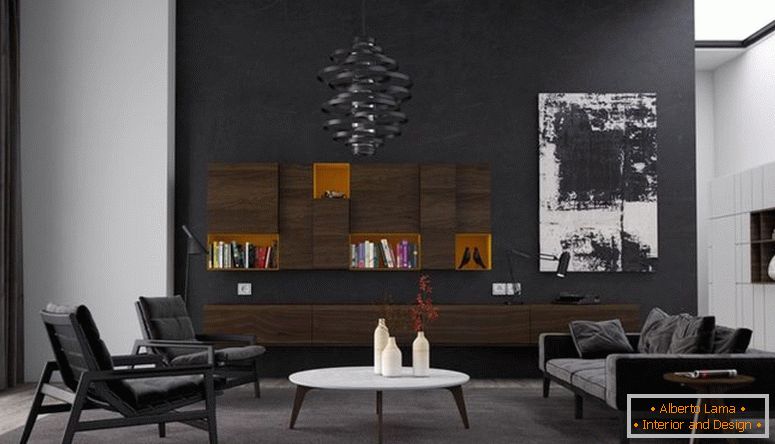 Black and white living room - 55 photos of unusual living