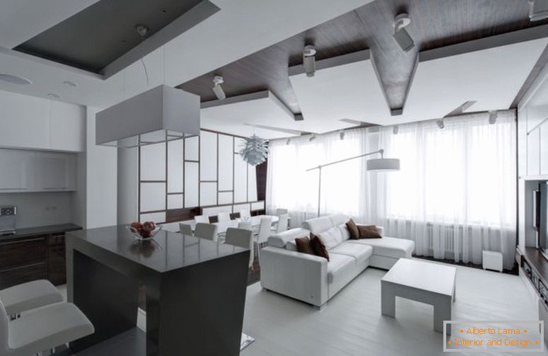 Black and white living room - 55 photos of unusual living