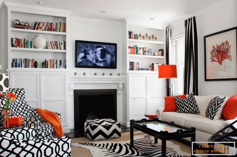 Black and white living room - 55 photos of unusual living