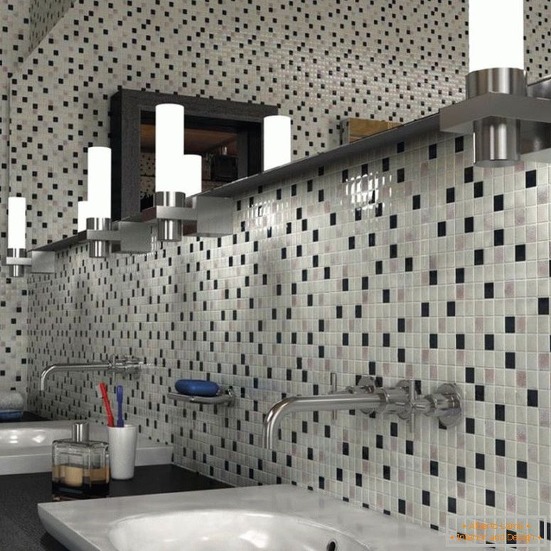 black and white-mosaic-in-decoration-bathroom-room