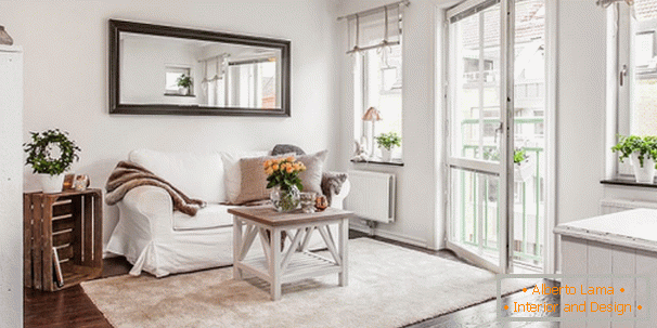 Living room in Scandinavian style