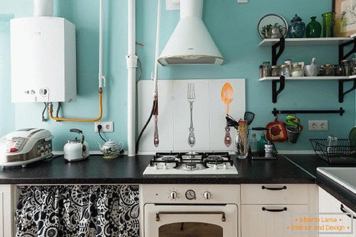 Interior design of a small kitchen