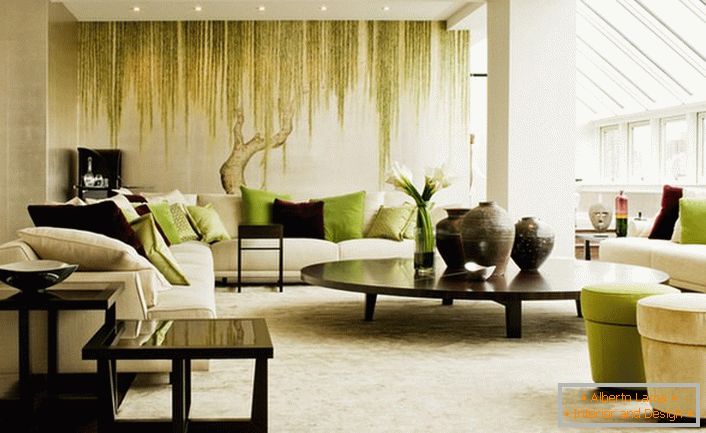 Noteworthy is the use of eco-friendly green tones.