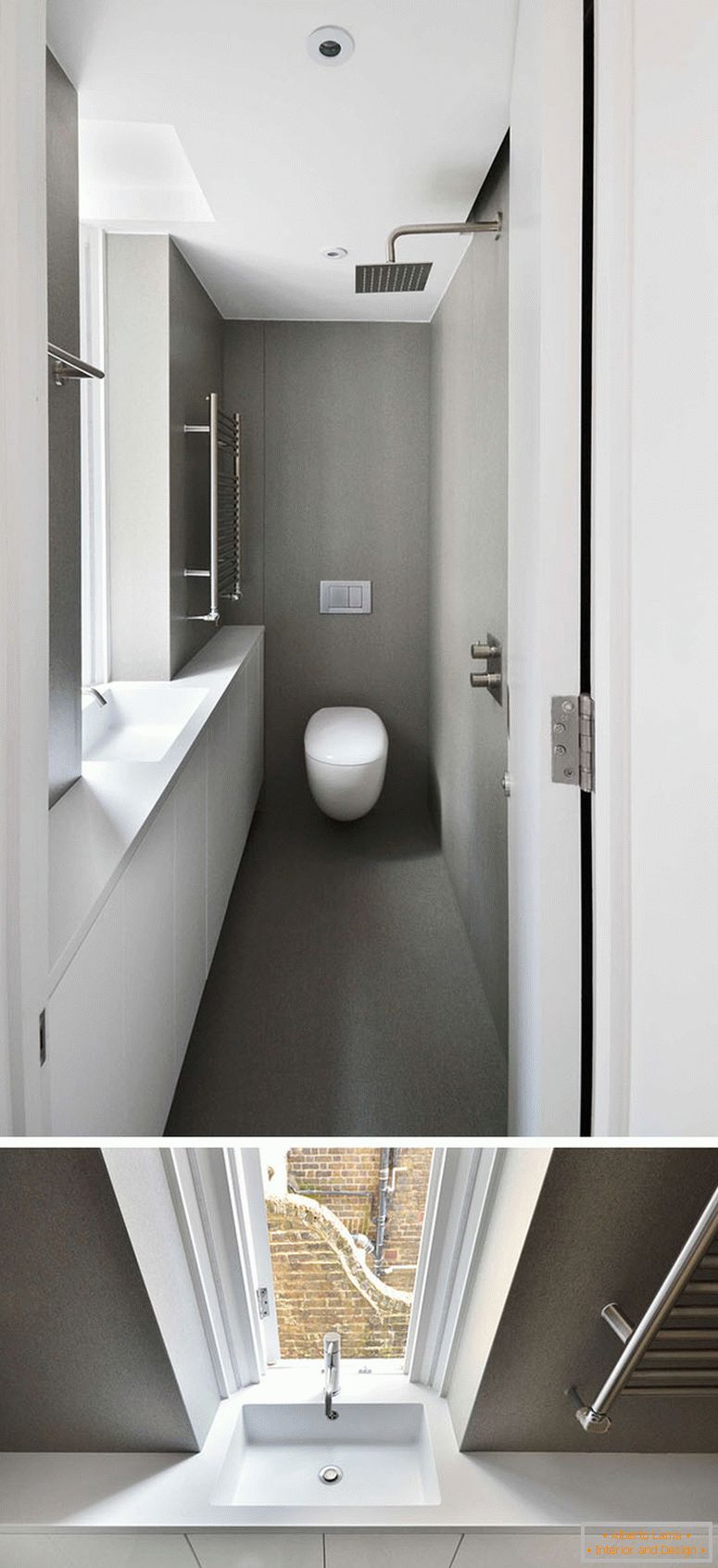 Narrow bathroom