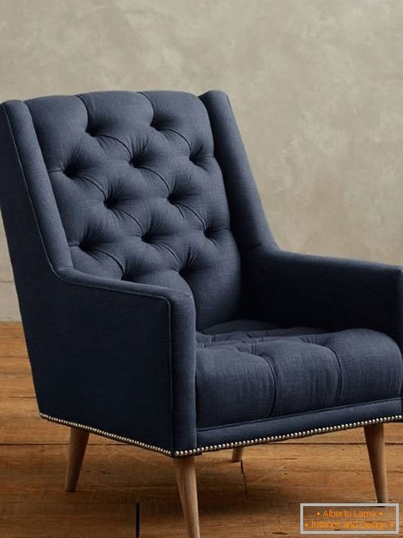 Armchair with linen upholstery from Anthropologie