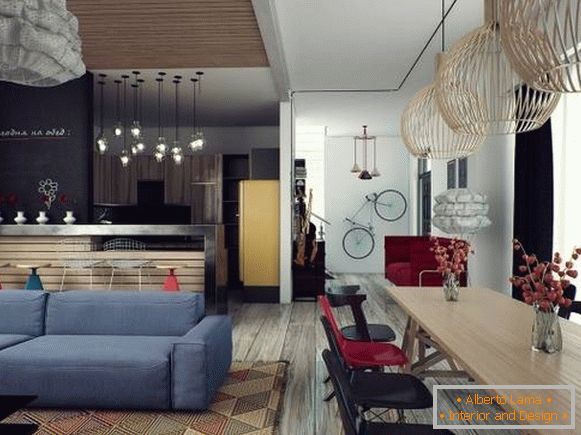 Interior Design 2015 with indigo sofa