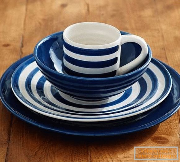 Blue dishes from Pottery Barn