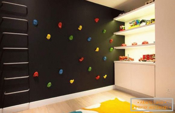 An unusual combination of colors in the interior of the children's room