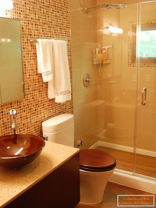 Small bathroom with shower