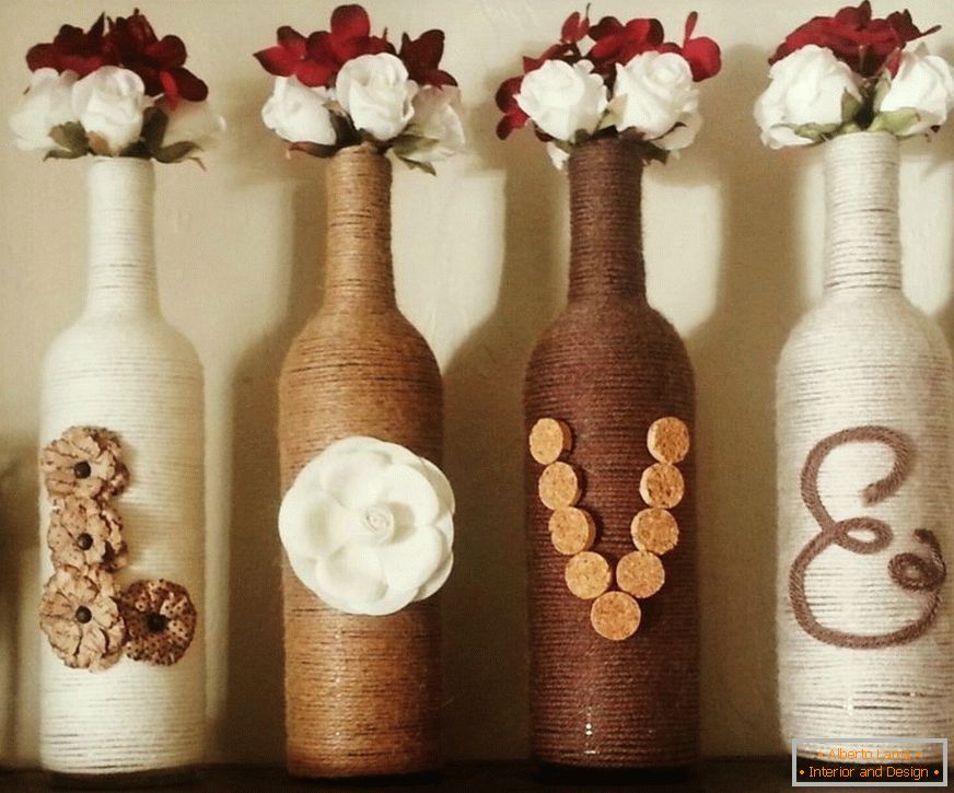 Bottles with Rosettes