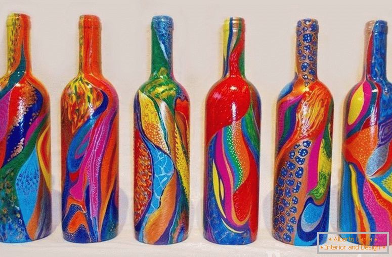 Multicolored bottles