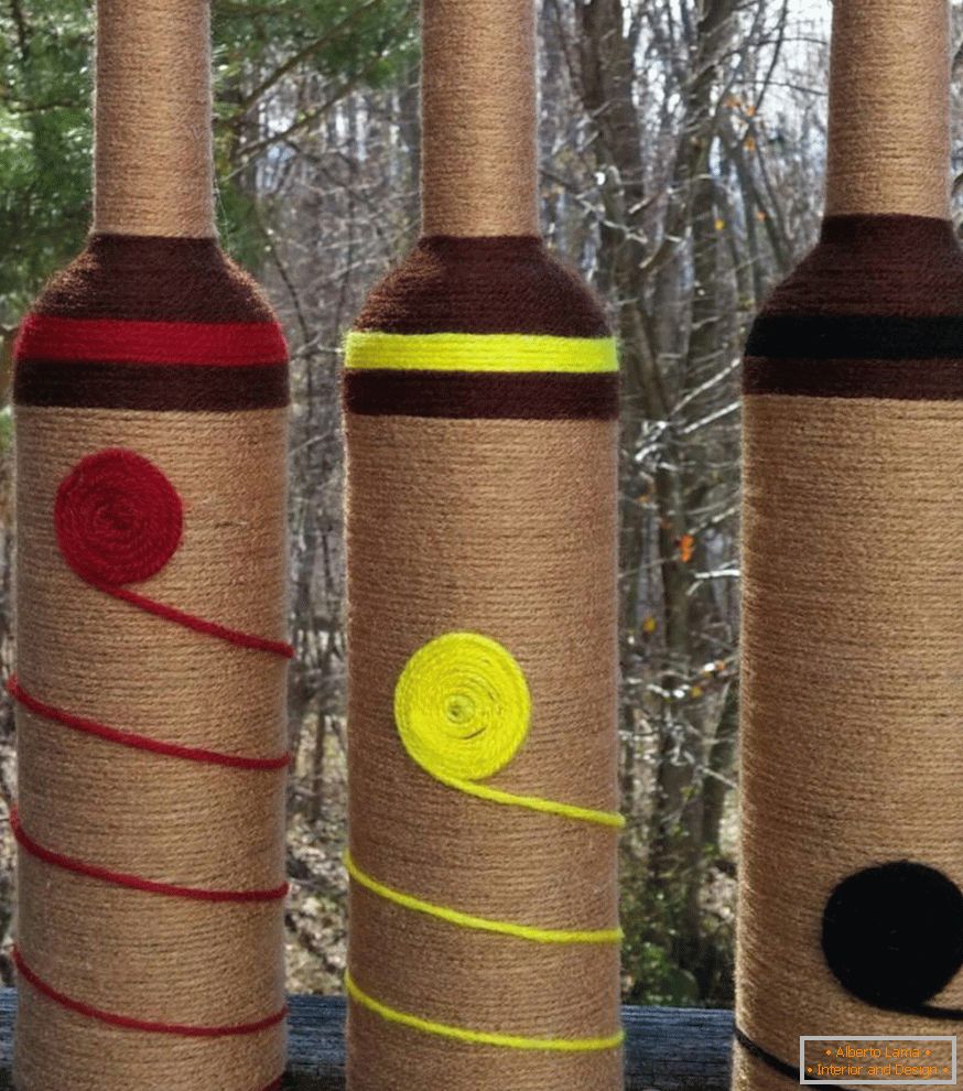 Decorating bottles with your own hands