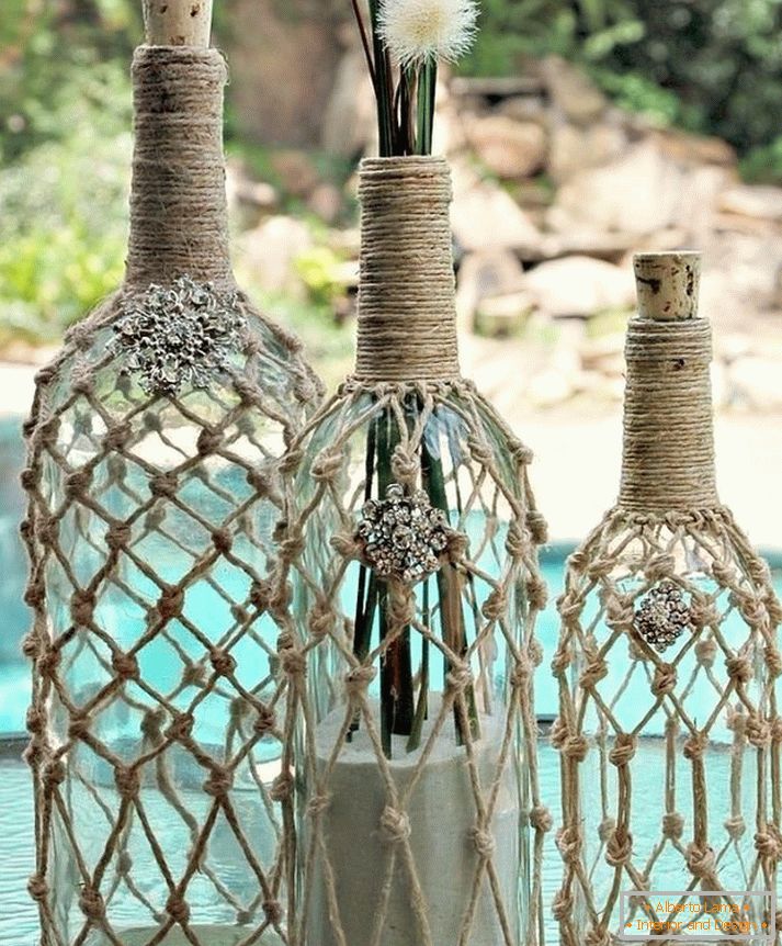 Knitted Bottle Decor