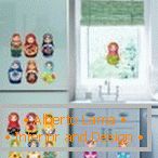 Nested dolls on the refrigerator stickers