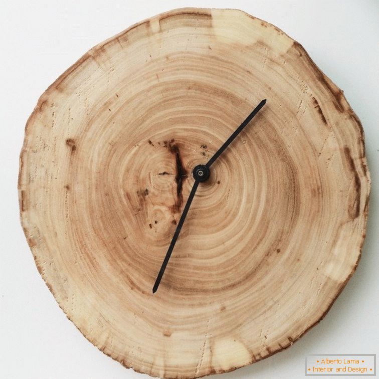 Dial for wall clock made of wood