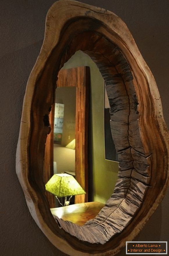 Mirror frame made of wood