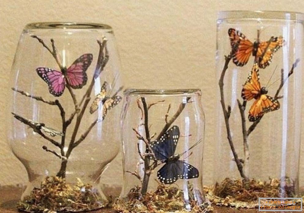 Butterflies in jars