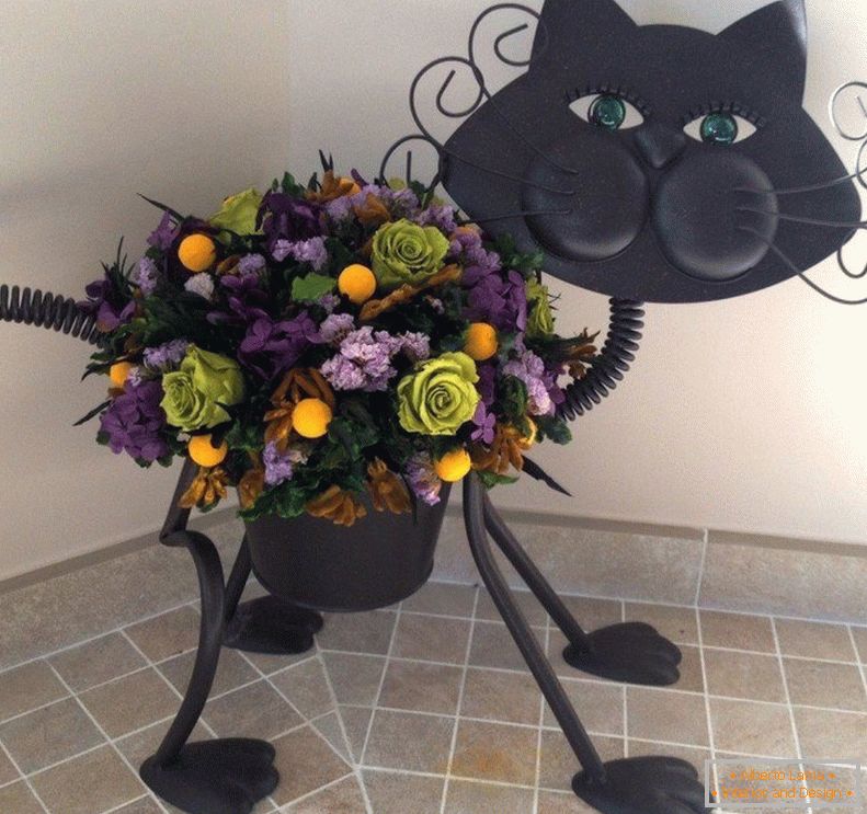 Cat for flowers