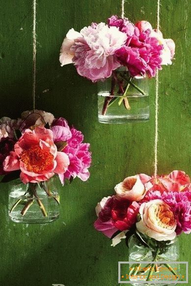 Flowers in a glass jar