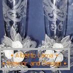 Ribbons and Rosettes on the Legs of Glasses