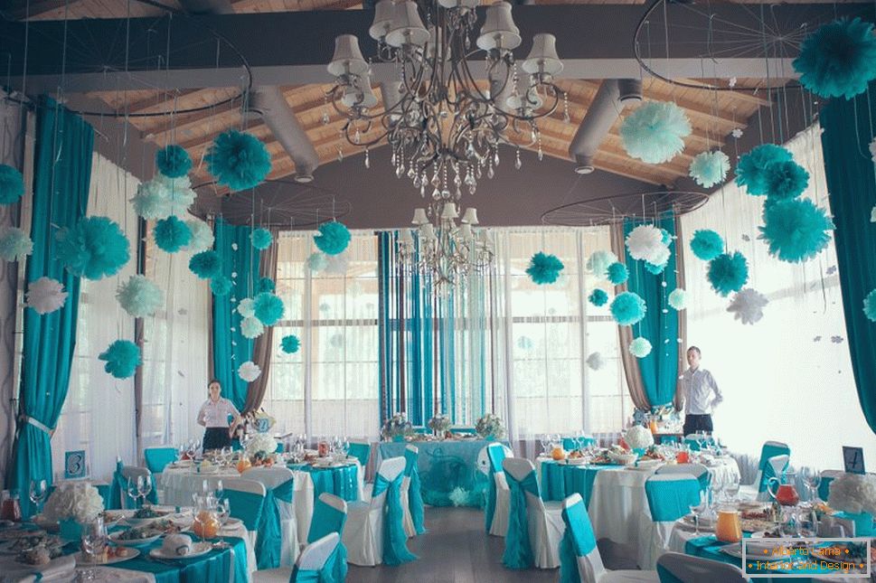 Wedding hall in a certain color
