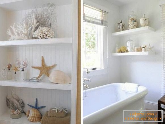 Decorating a bathroom with seashells
