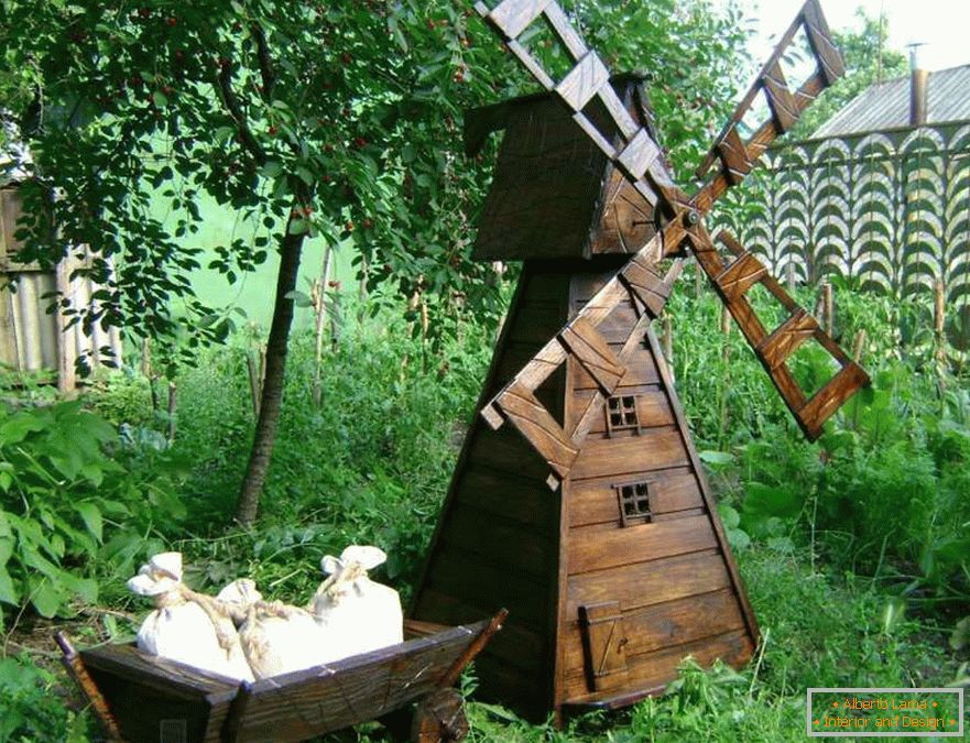 A cart with flour at the mill