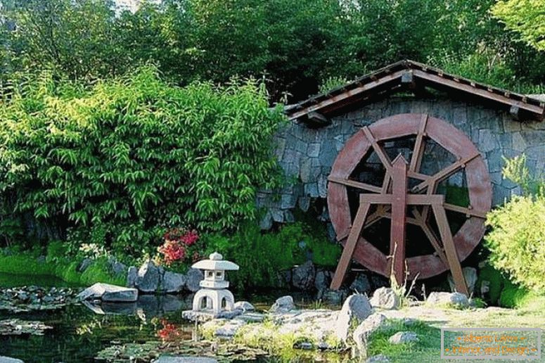 Decorative mill in Japanese style