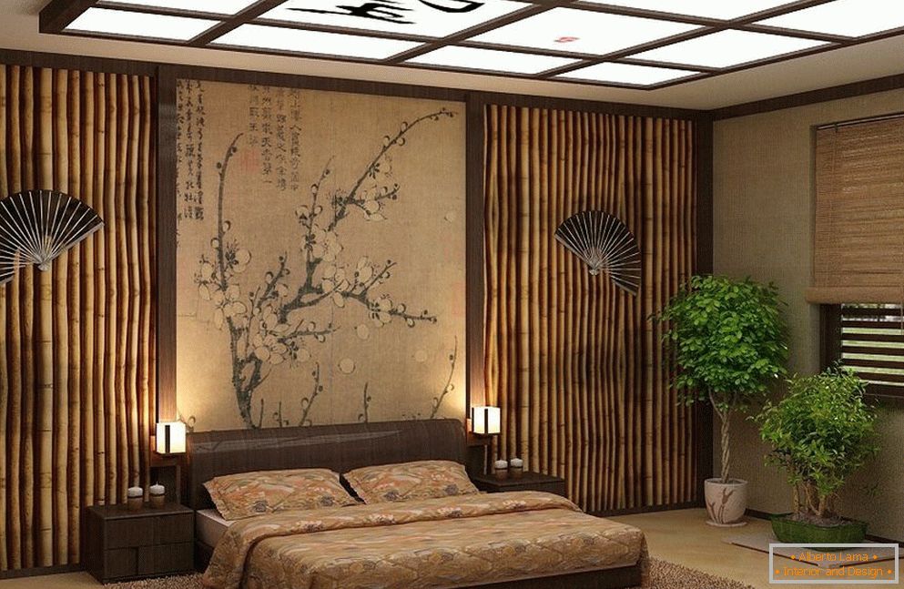 Bambooовые панели в интерьере японского стиля