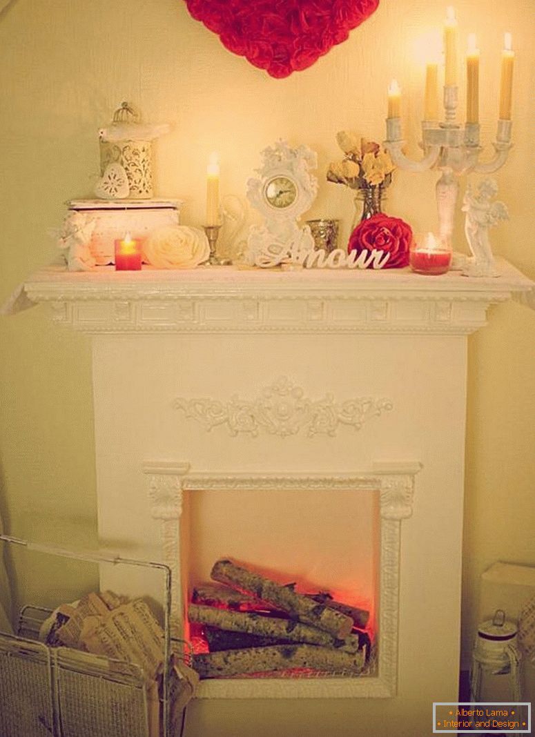 Decorative fireplace out of the box