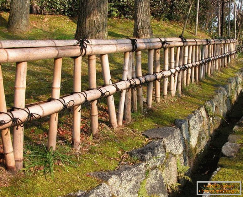 Beautiful fence made of bamboo