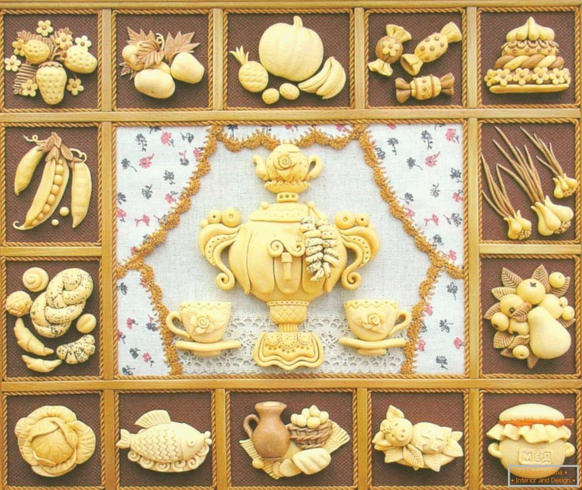 Panel made of salted dough