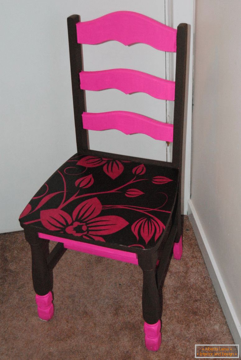 pink-and-brown-painted-decoupage-chair