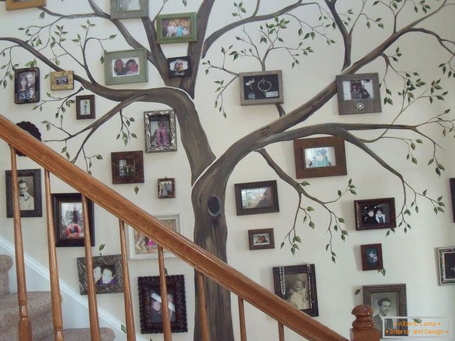 Family tree в интерьере