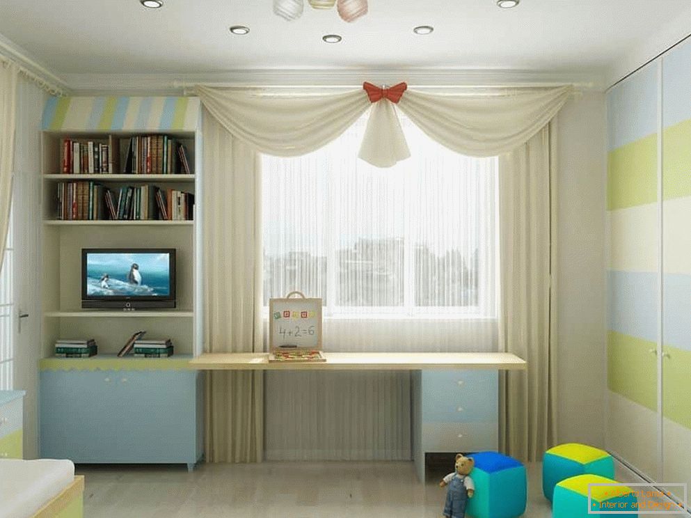 Bright children's room in Khrushchevka for your beloved child