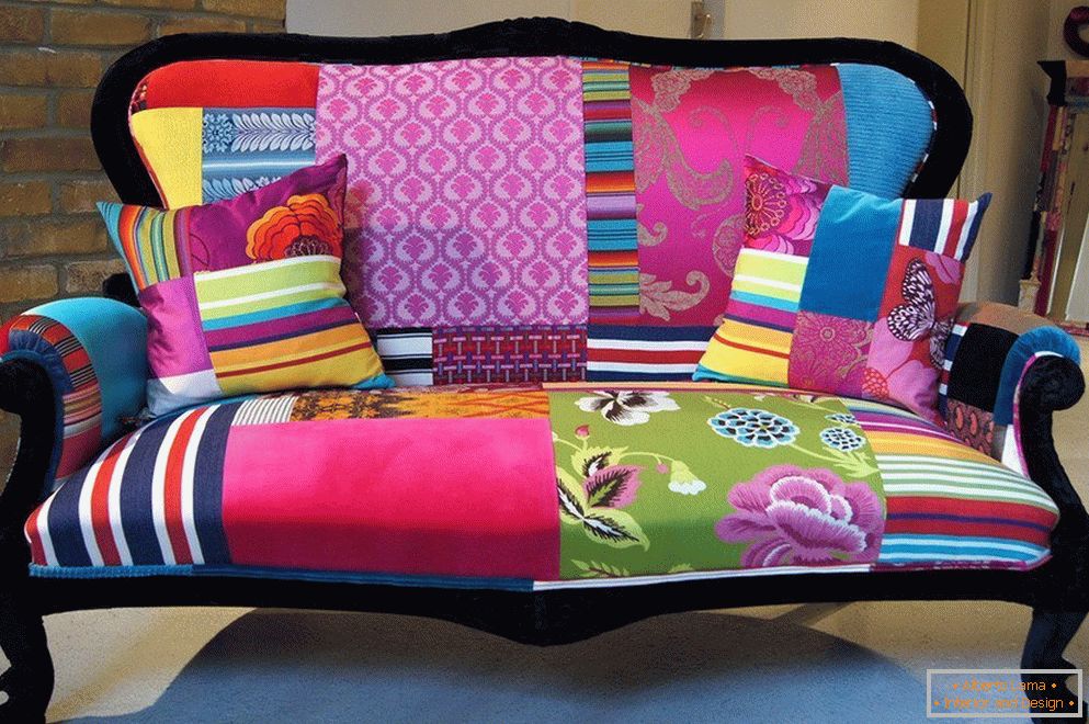 Sofa in patchwork style