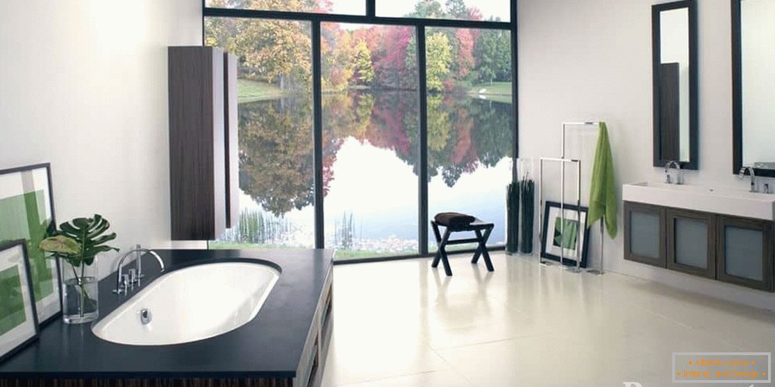 Large bathroom with window