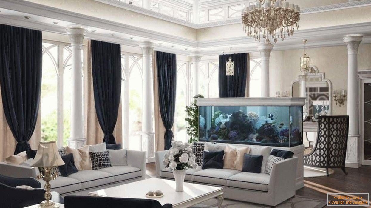 Lighting a large living room with windows and chandeliers