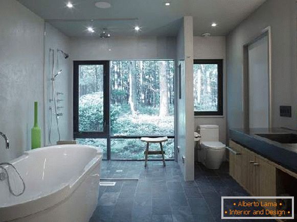 design of a large bathroom in a private house, photo 11