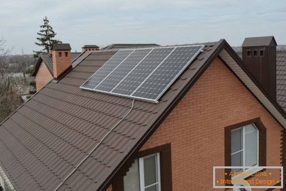 Design of a private house with solar panels