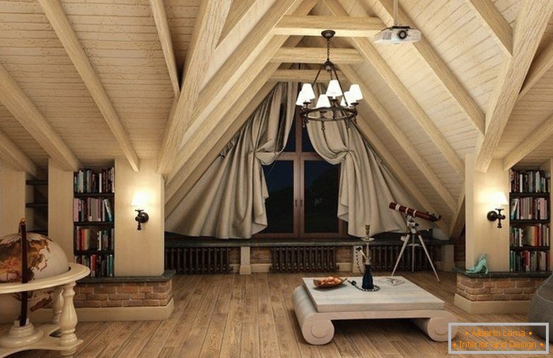 Loft design in a private house