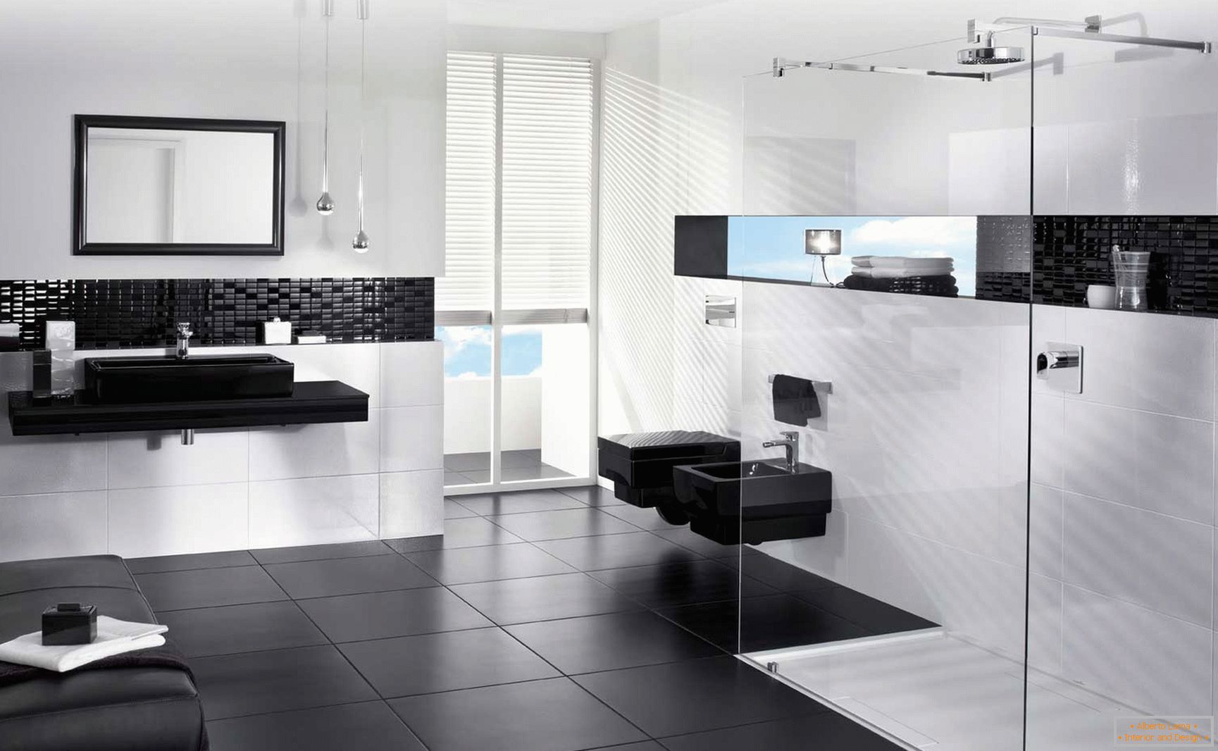 Stylish bathroom fixtures in the bathroom