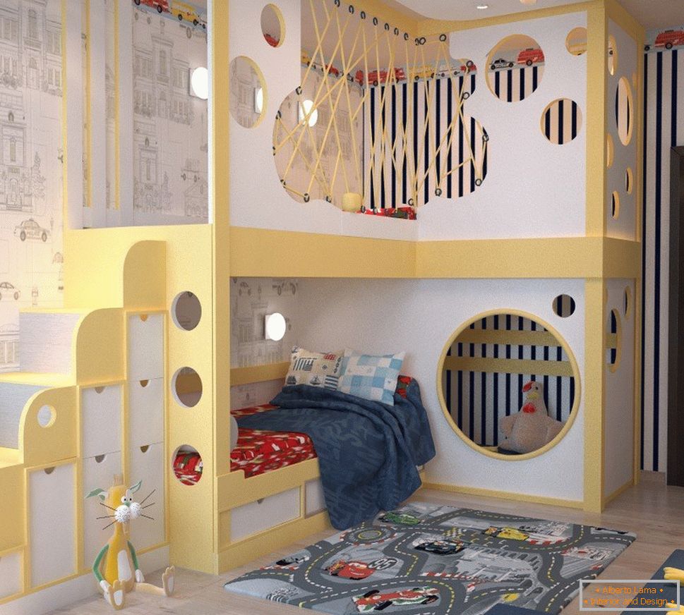 Sleeping and play area