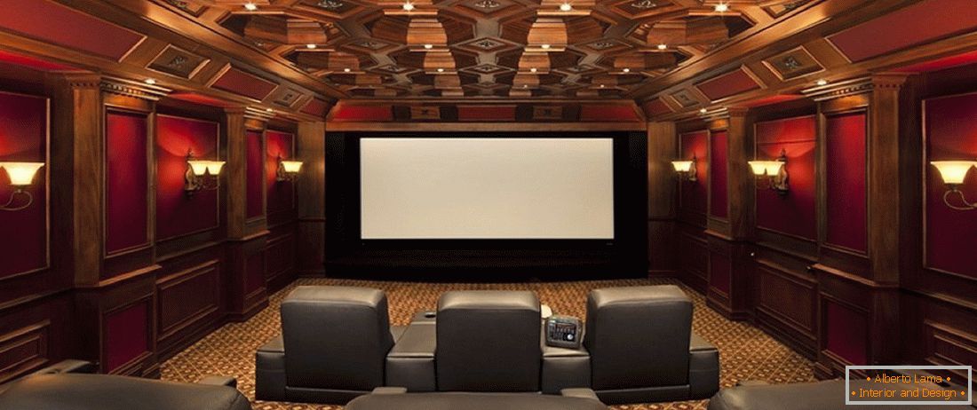 Lighting in the interior of the home theater