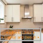 Kitchen furniture with built-in microwave oven