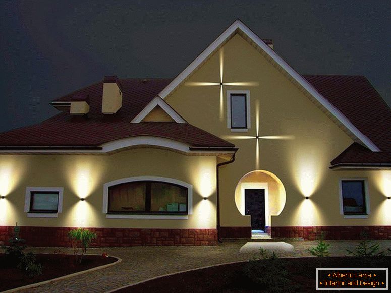 Facade lighting дома