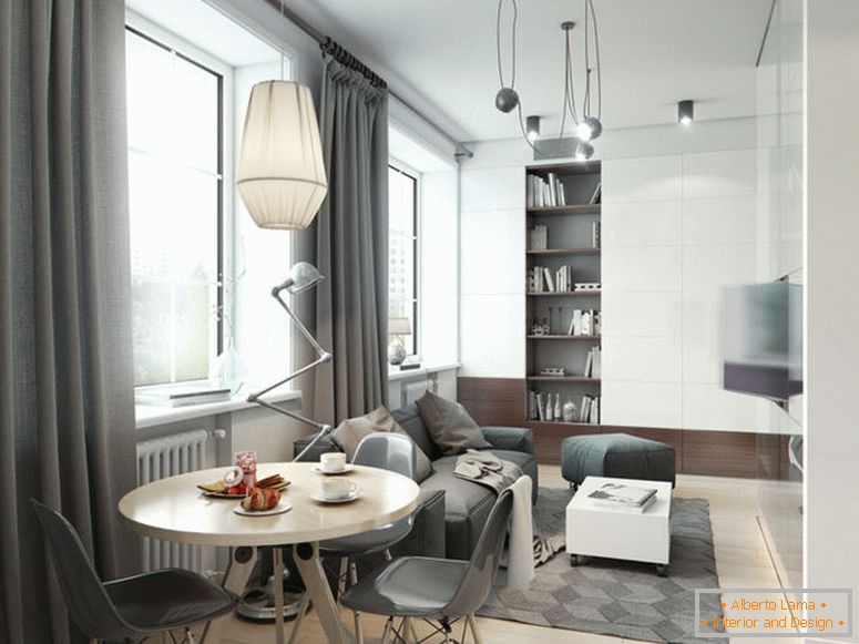 Design living room of 15 square meters. m.