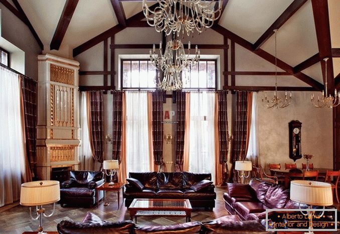 Classic style интерьера для гостиной дома