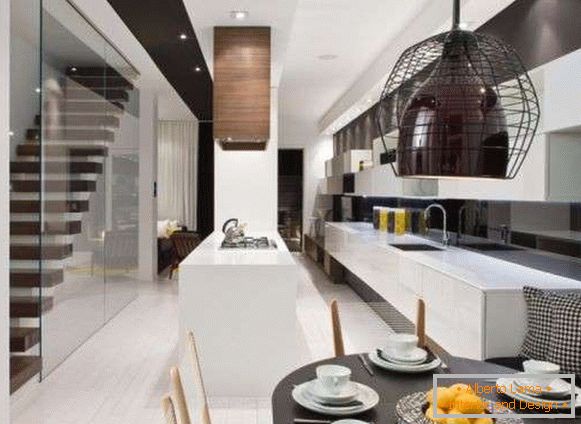 Modern interior design of a private house - first floor photo